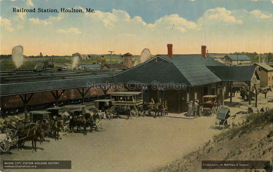 Postcard: Railroad Station, Houlton, Maine